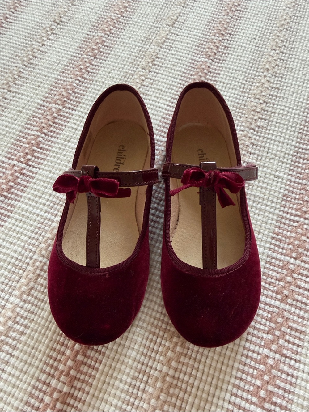 Children Chic Velvet Mary Jane Shoes